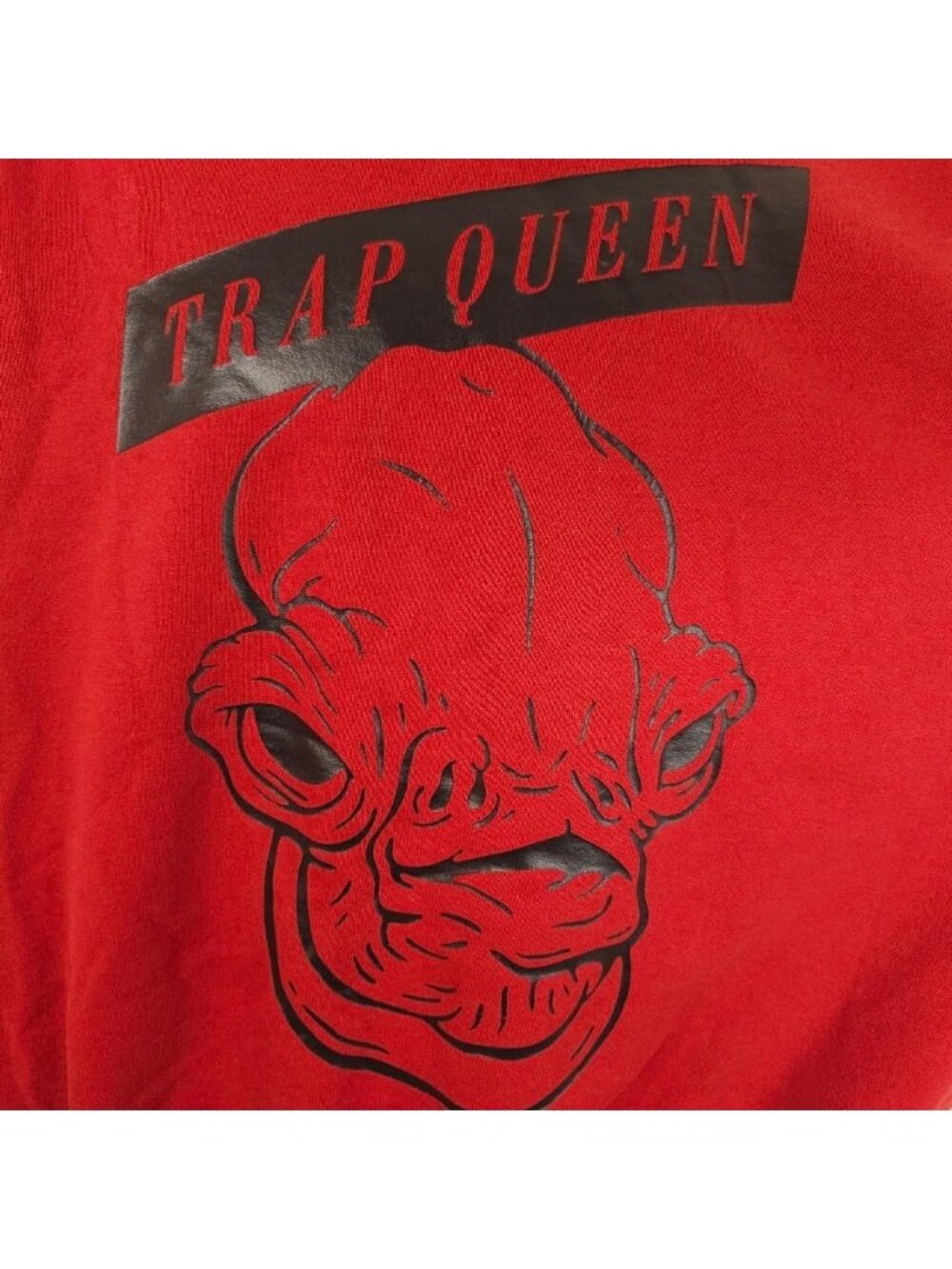 Star Wars Sweatshirt Mens Size XL Red Admiral Ackbar Its A Trap Queen - Picture 3 of 8